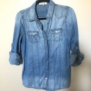 Soft Denim Button-down Shirt